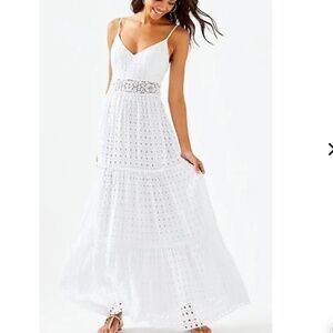 Lilly Pulitzer White Melody Maxi Dress Size 2. Never been worn